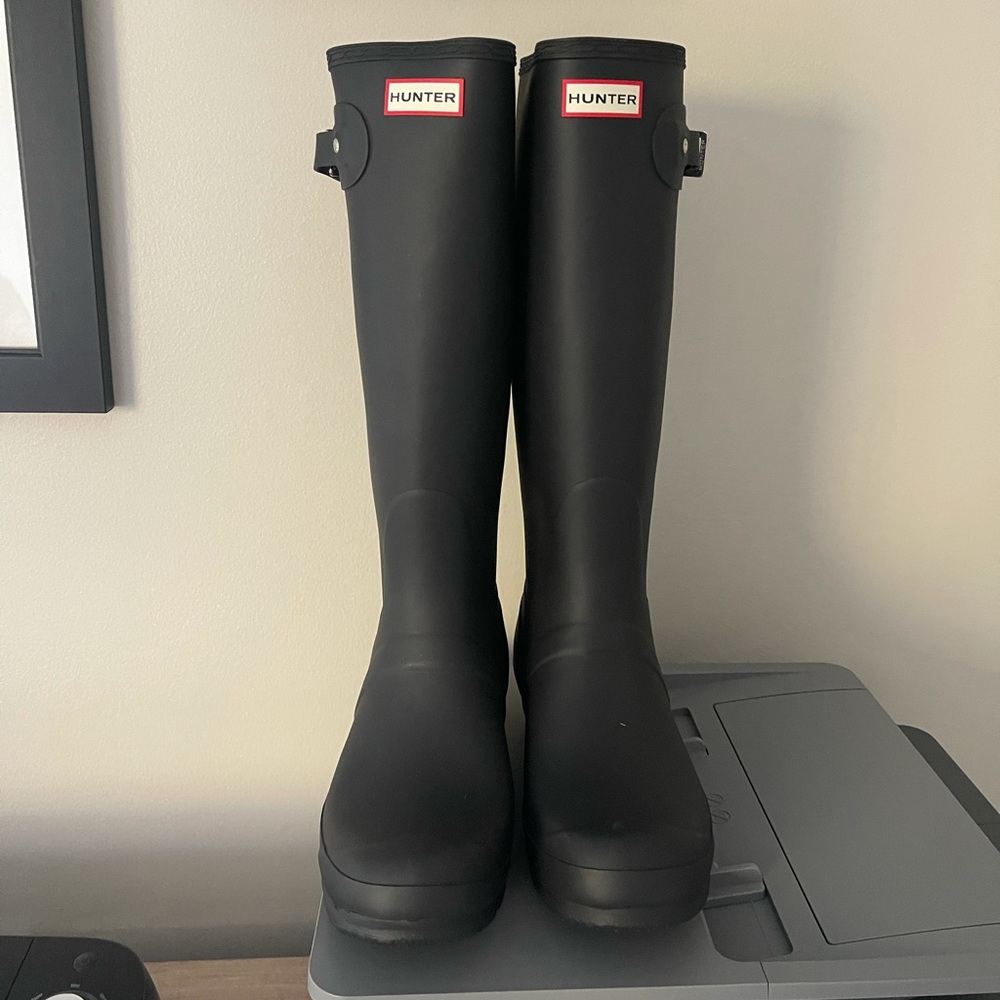 Hunter Women’s Original Tall Boot- Matte Black size 11